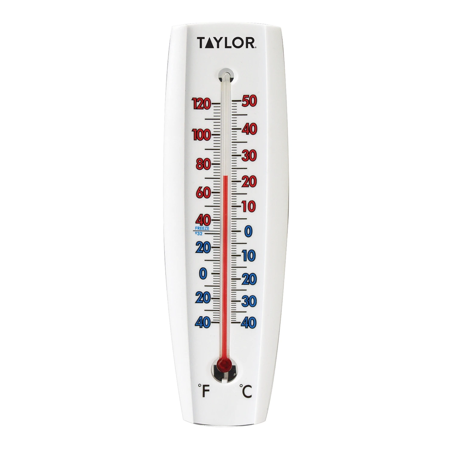 2-3/8" W X 7-5/8" H Aluminum Tube Indoor & Outdoor Thermometer