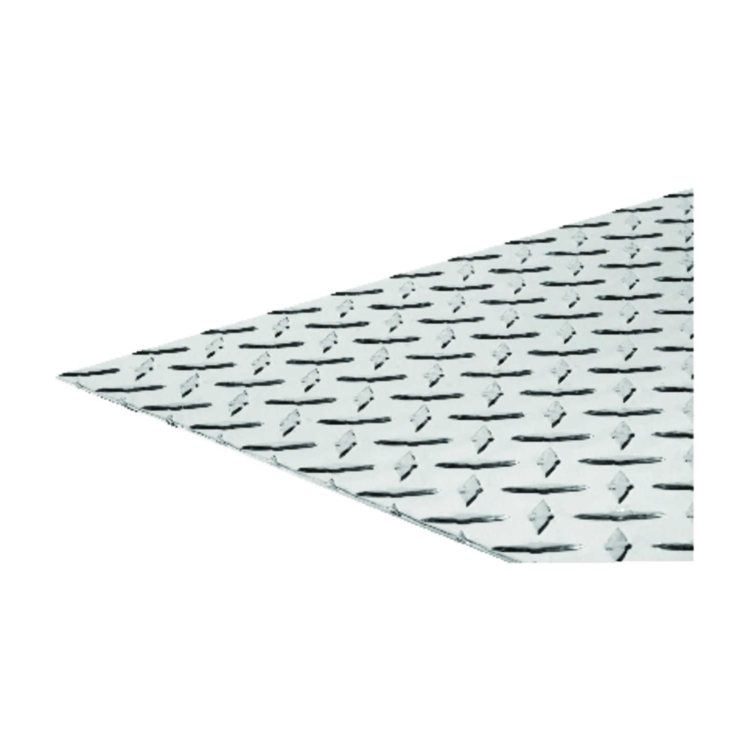 24 In. W X 48 In. L Bright Aluminum Diamond Tread Plate