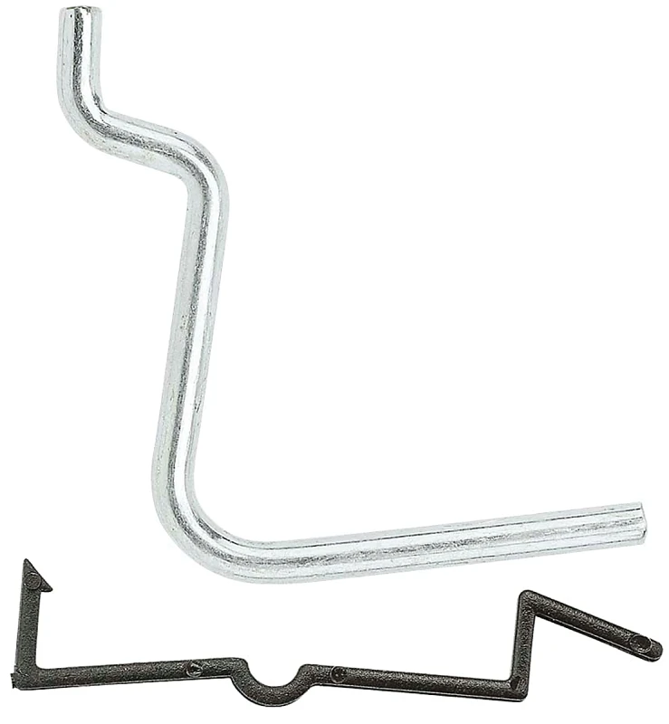 N180-007 Zinc Plated Steel Peg Hook 1-3/4 In, 6 Pk For 1/4 In Pegboard