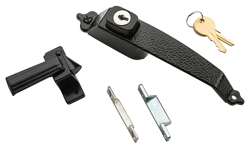Colonial Storm Door Latch, Keyed, Black