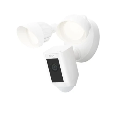 Floodlight Cam Wired Plus 1080p Hd Security Camera With Led Floodlights, White