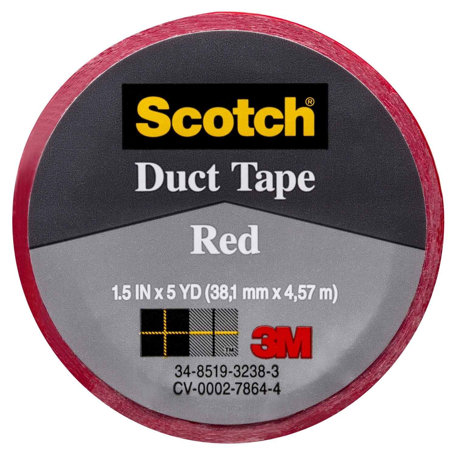 1-1/2 Inch x 5-Yard Multi-Purpose Red Duct Tape
