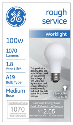 100-Watt Rough Service Light Bulb