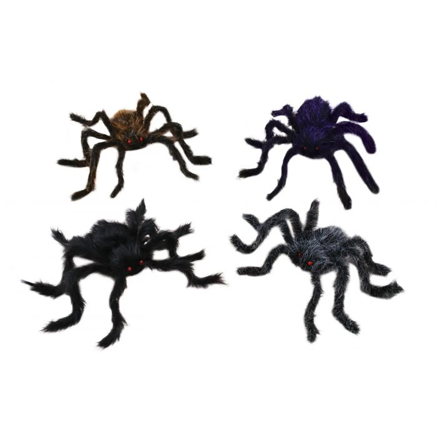 11 In. Hairy Spider Halloween Decor - Poseable And Spooky