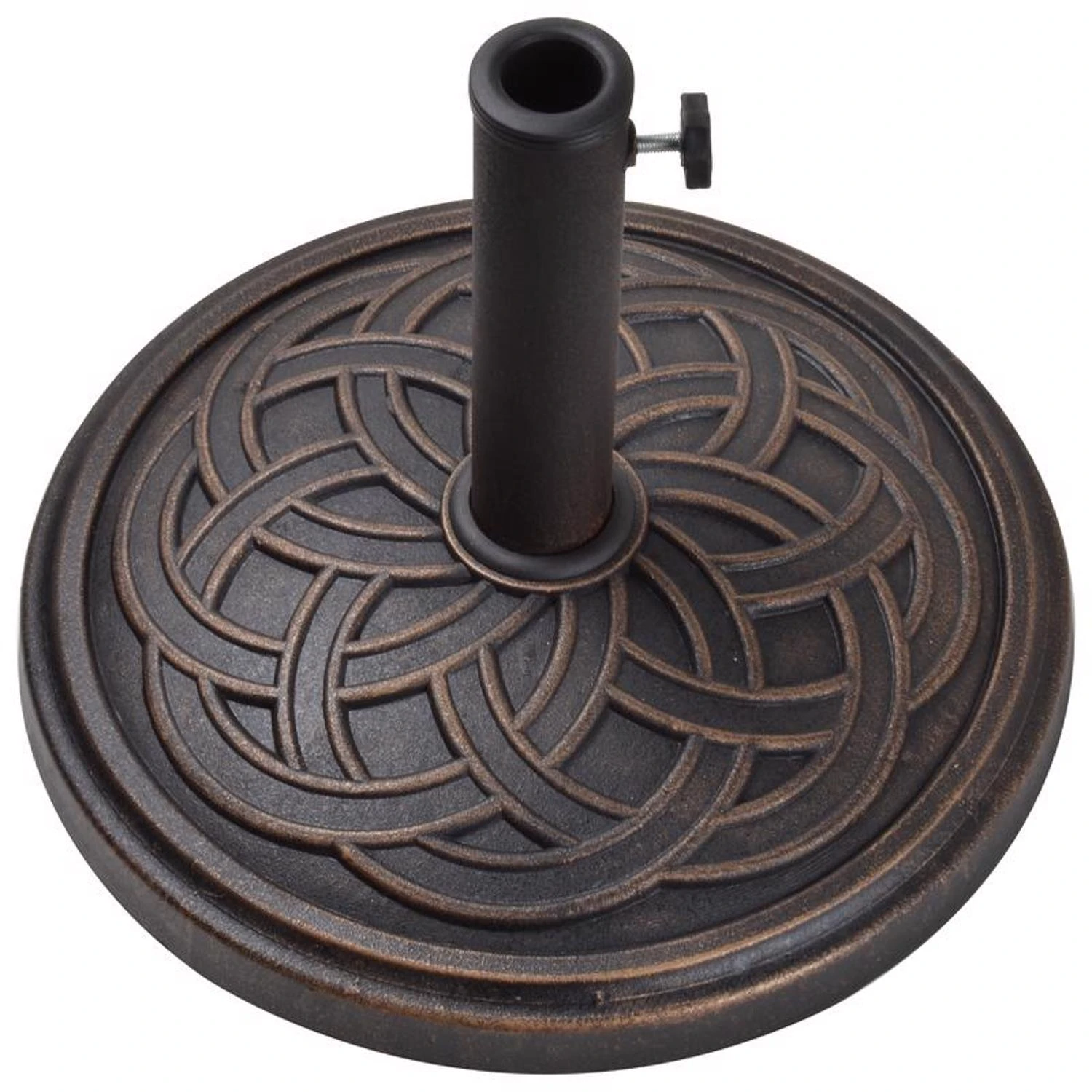 Bronze Ribbon Envirostone Umbrella Base 17.7" L X 18" W X 13.18" H
