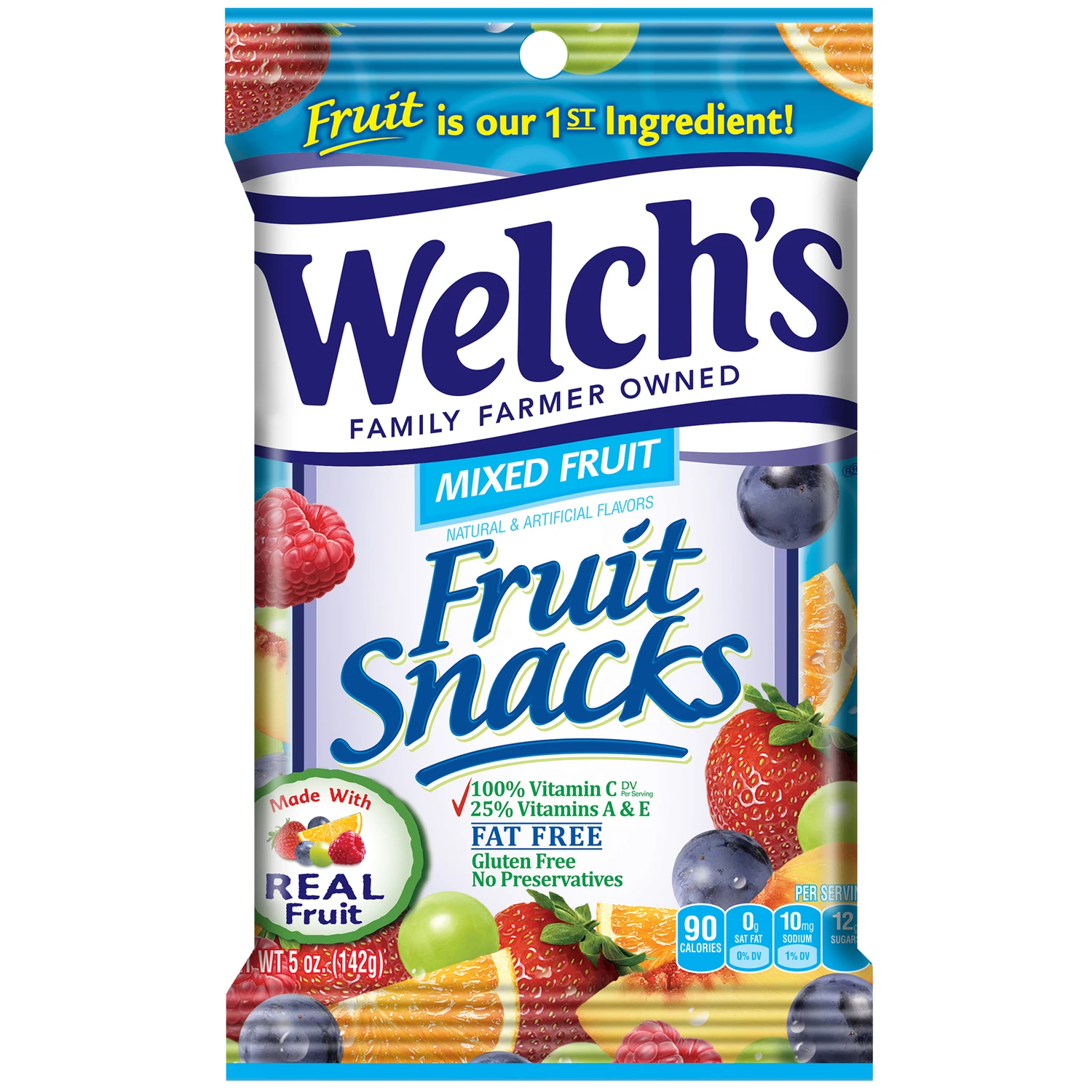 Wmf12 Mixed Fruit Snacks, 5 Oz Bag - Fat-free & Gluten-free