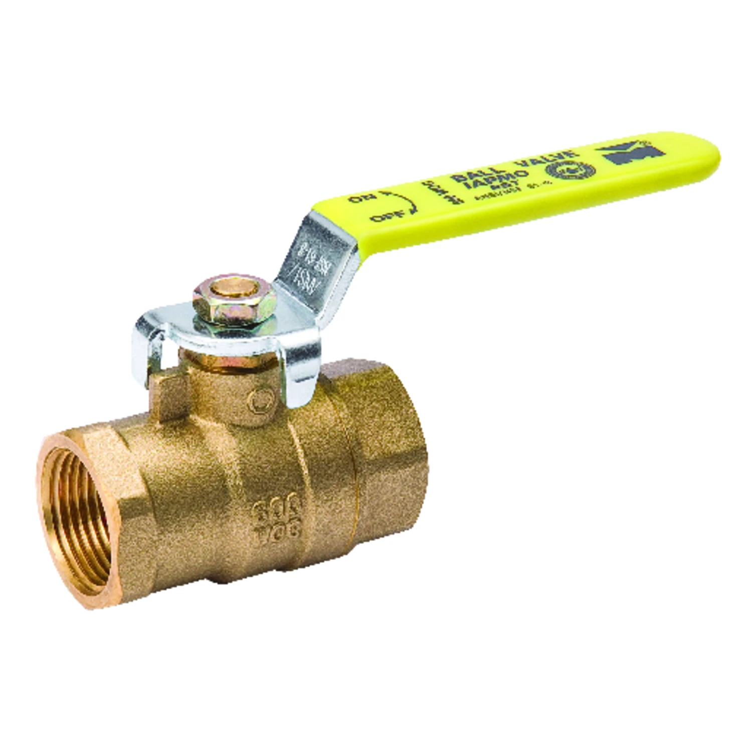107-814nl Brass Ball Valve, 3/4 In Fpt X Fpt, 600/125 Psi Pressure
