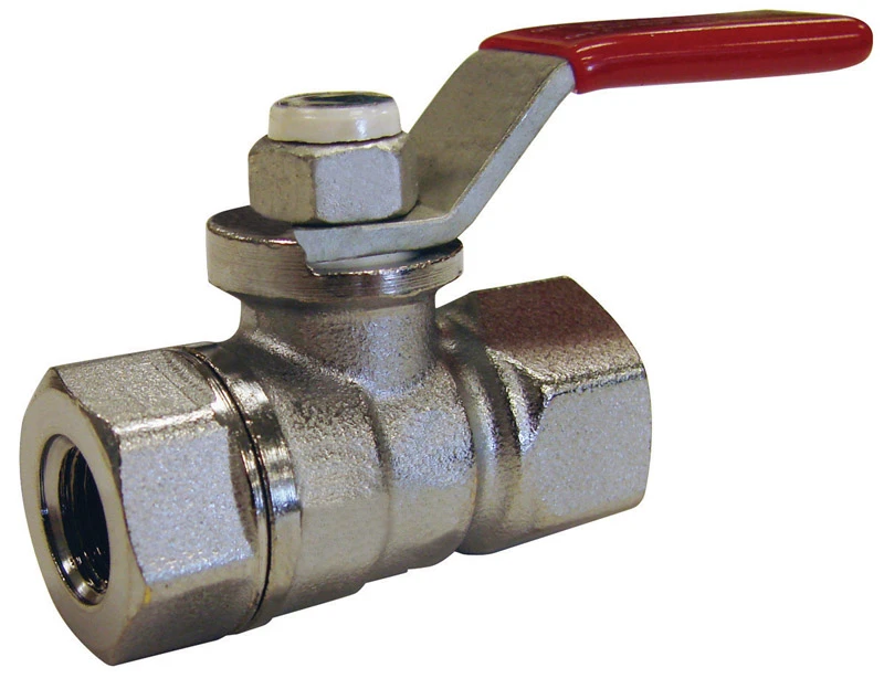 Full-Port Ball Valve, Forged Brass Construction, Female Pipe Thread, 1 Inch Size