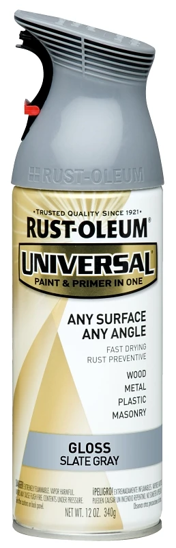 Universal Paint & Primer Spray, Slate Gray Gloss, 12-oz.