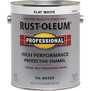 Professional Enamel, 400 VOC, Flat White, 1-Gallon