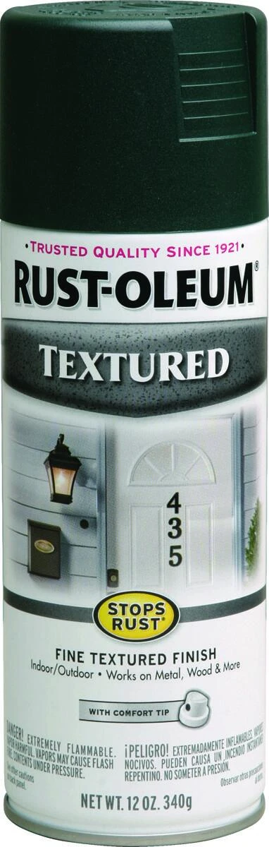 Stops Rust Textured Forest Green Spray Paint 12 Oz - Durable & Weather-resistant