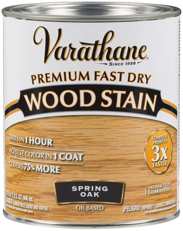 Fast Dry Spring Oak Urethane Modified Alkyd Interior Wood Stain, 1 Quart