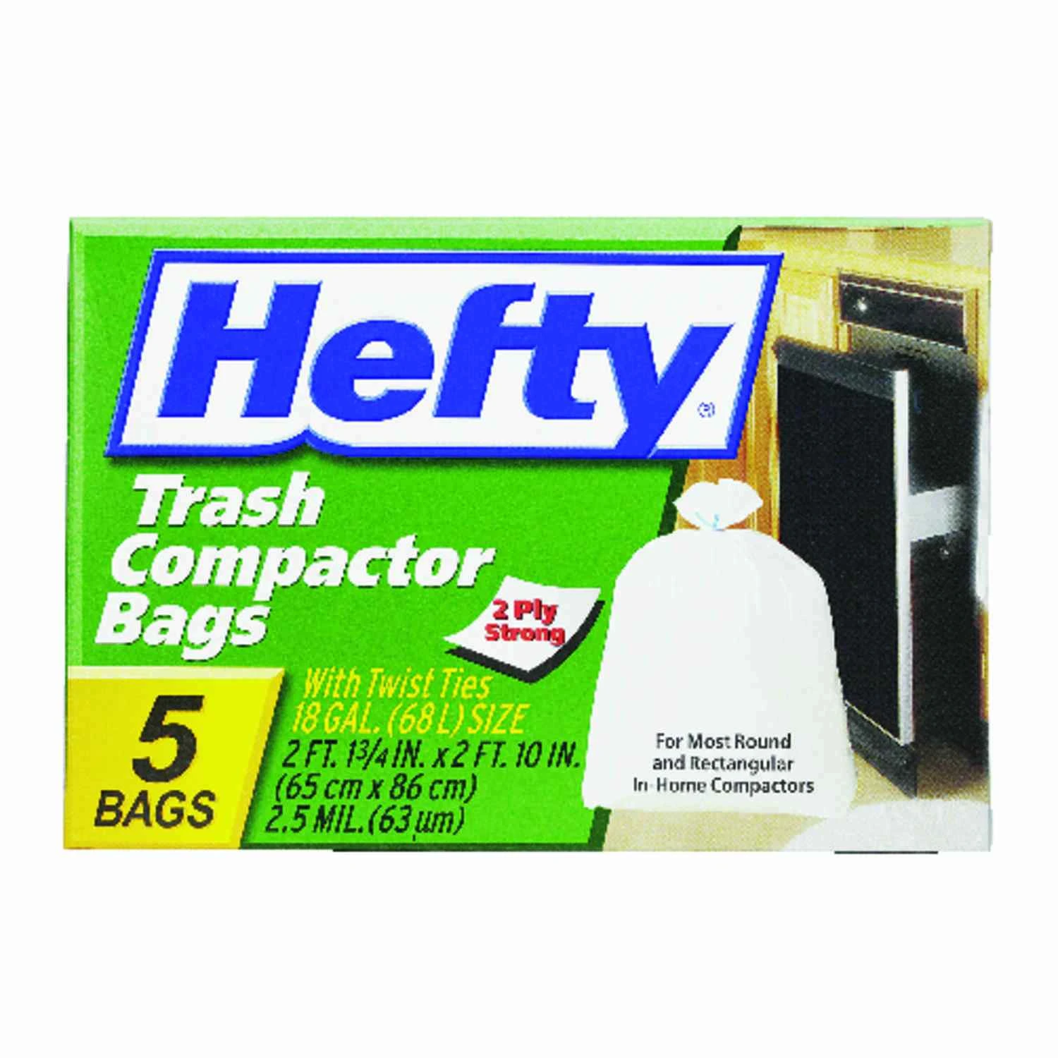 Hefty 5-Count 18-Gallon Trash Compactor Bag