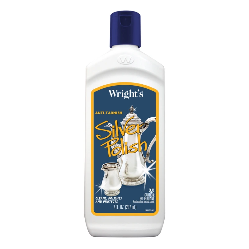 Anti-Tarnish Silver Polish, 7 Ounce Bottle for Jewelry and Silverware Cleaning