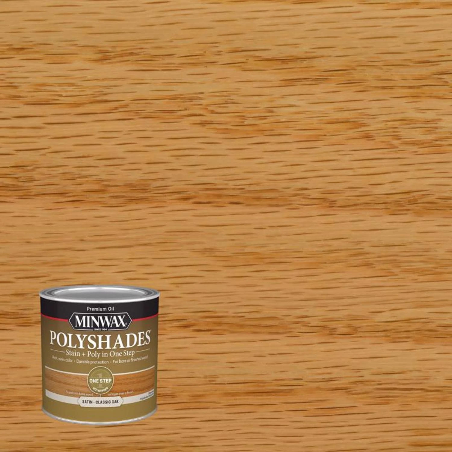 Polyshades 1/2 Pt. Satin Stain & Finish Polyurethane, Classic Oak
