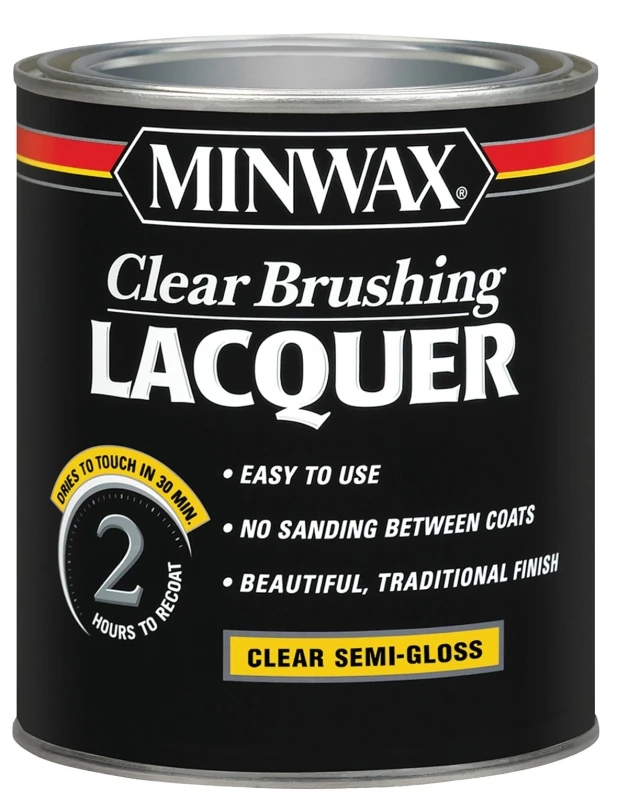 Semi-gloss Clear Brushing Lacquer, 1 Quart - Oil-based Finish For Wood & Metal