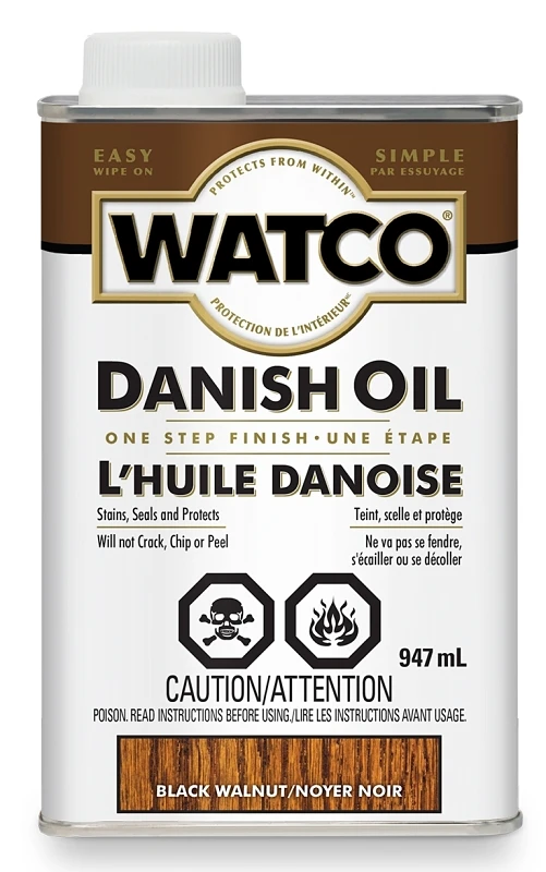 Danish Oil Finish, 1 Quart, Black Walnut, Semi-transparent
