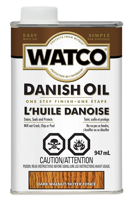 Danish Oil Finish 1 Quart Dark Walnut - Interior Wood Stain