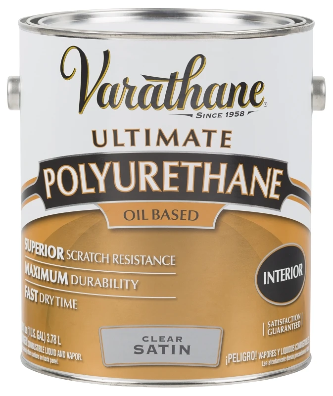 Satin Interior Polyurethane, 1 Gallon, Oil-based, Clear Finish