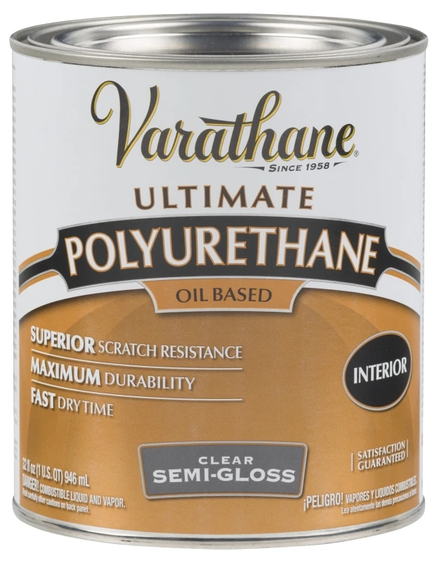 Semi-gloss Interior Polyurethane Oil-based Finish, 1 Quart