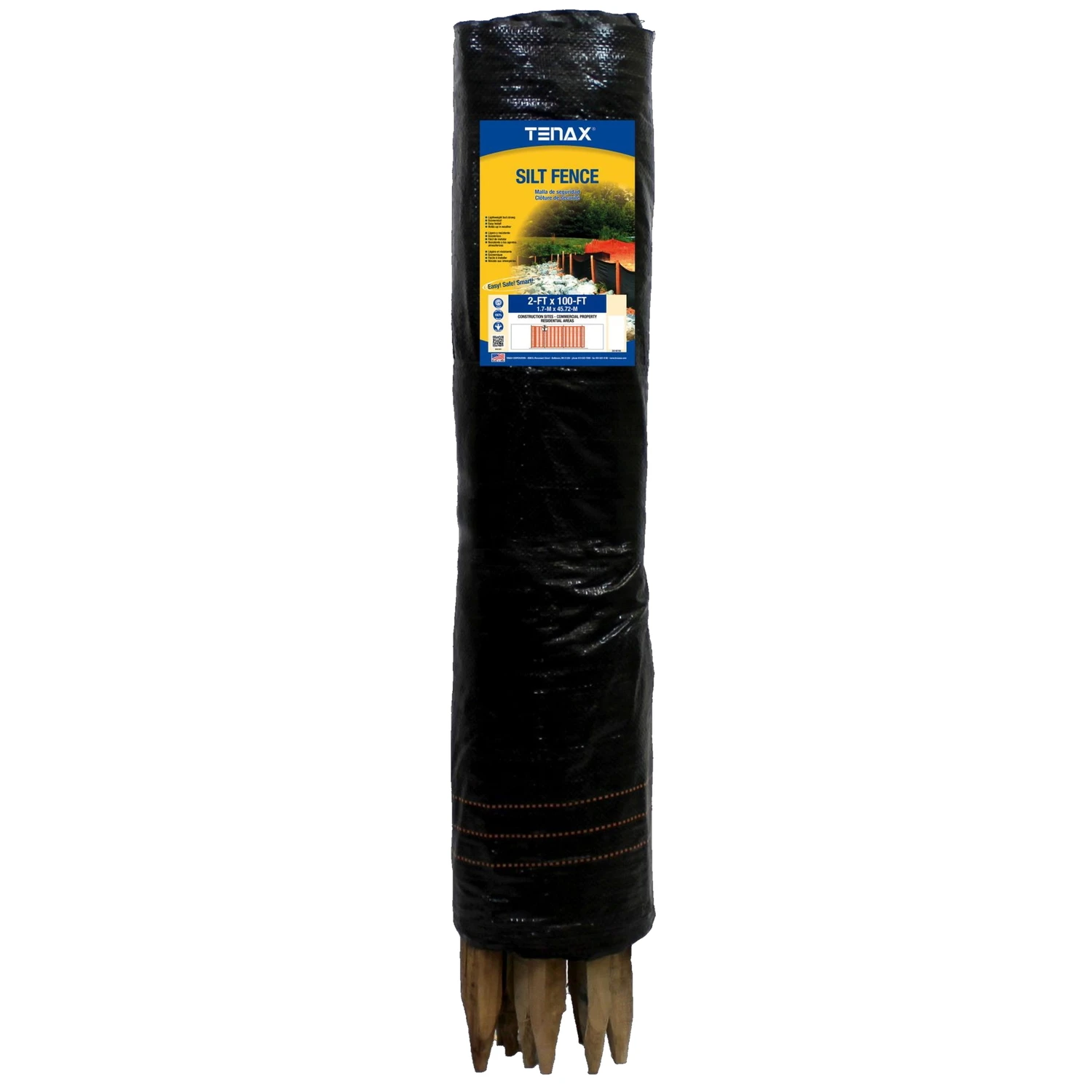 Tenax 2 ft. H X 100 ft. L Polypropylene Silt Fence Black Tenax 2 ft. H X 100 ft. L Polypropylene Silt Fence Black