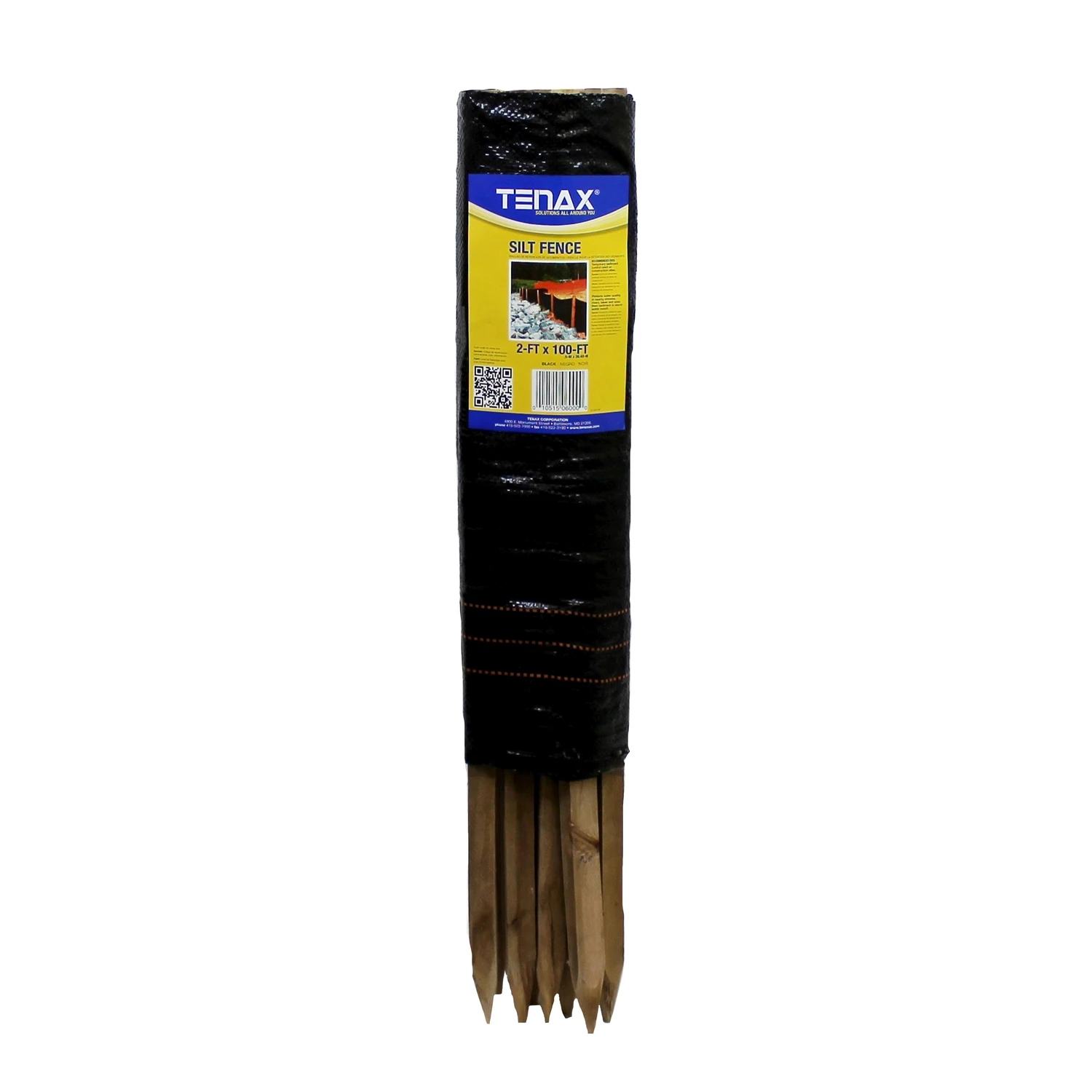 2 Ft. H X 100 Ft. L Preassembled Black Woven Geotextile Silt Fence
