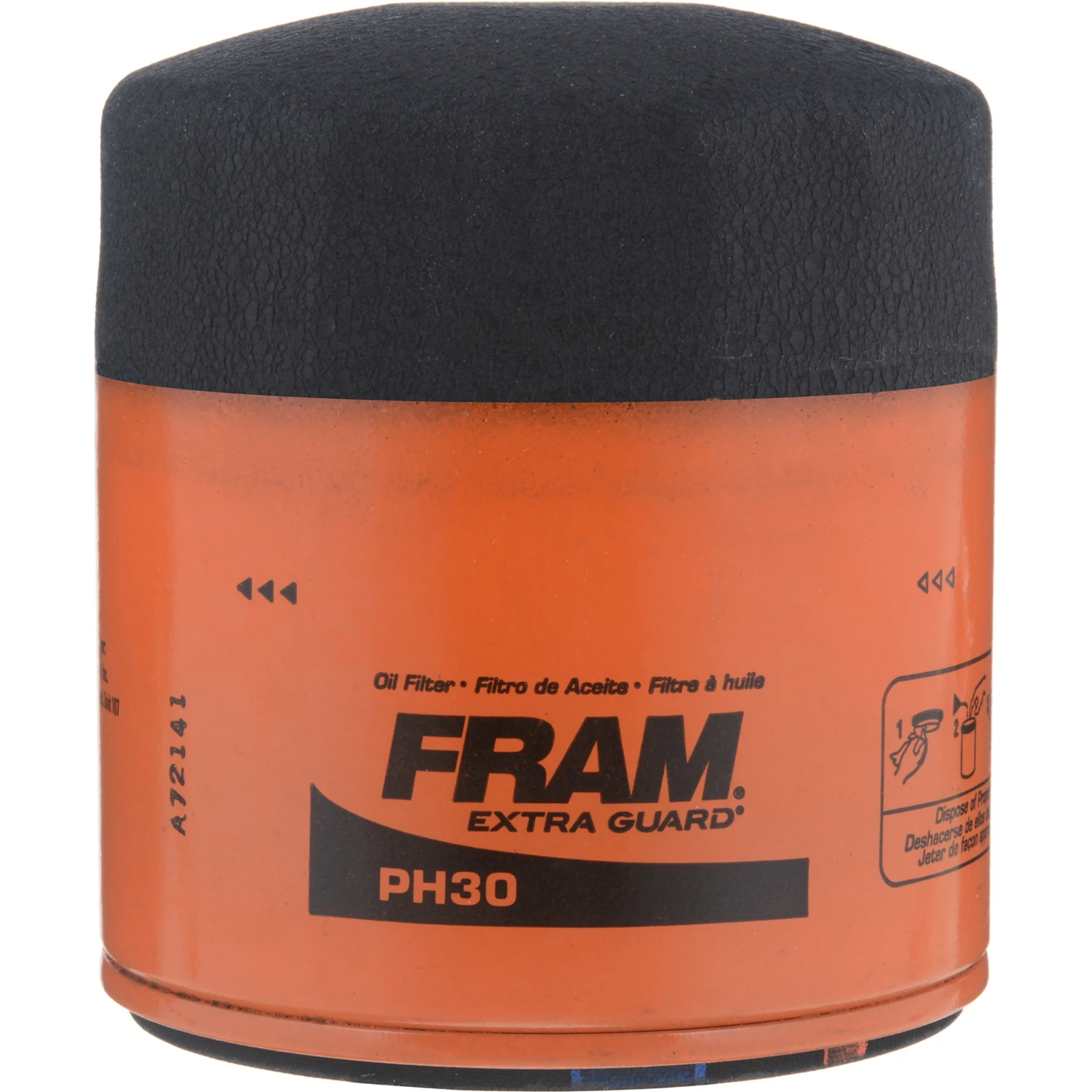 Ph30 Extra Guard Oil Filter, 13/16-16 Connection, Synthetic Glass Media