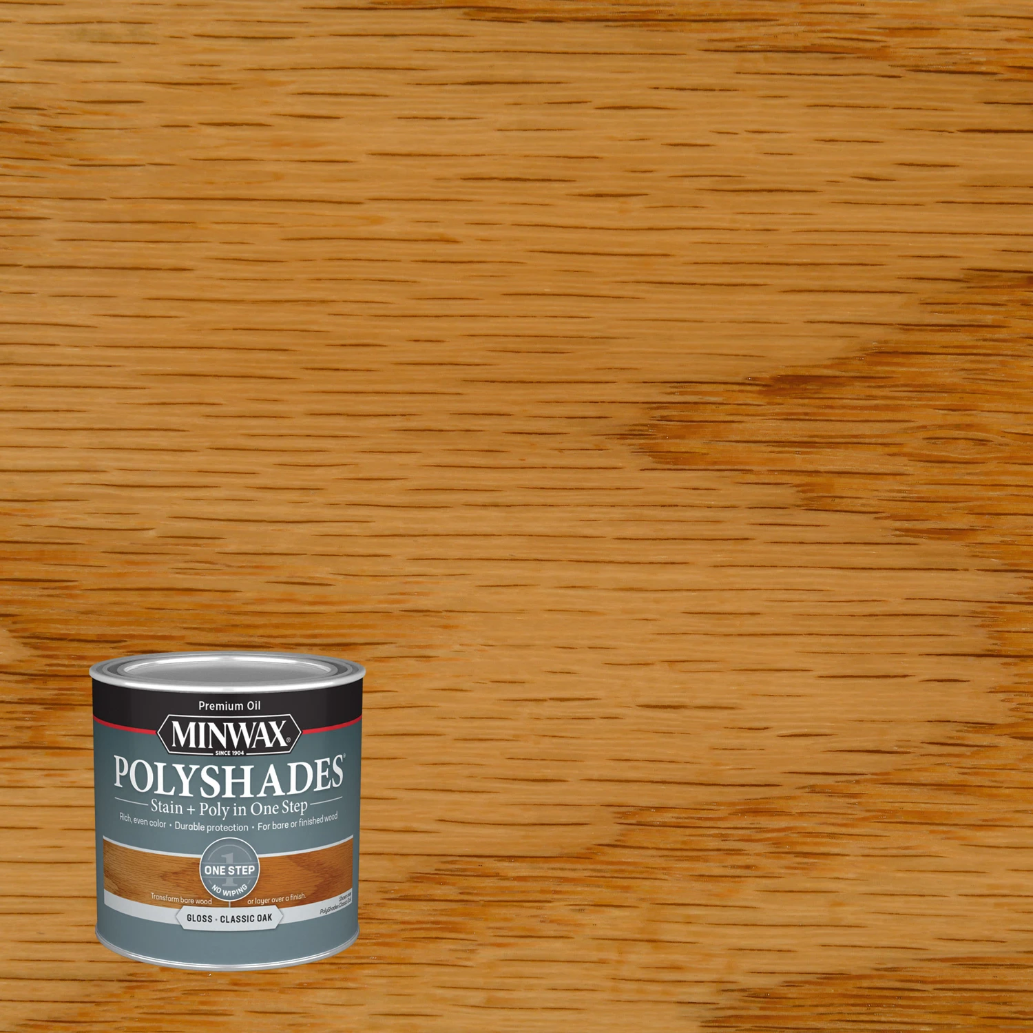 Polyshades 1/2 Pt. Gloss Stain & Finish Polyurethane, Classic Oak