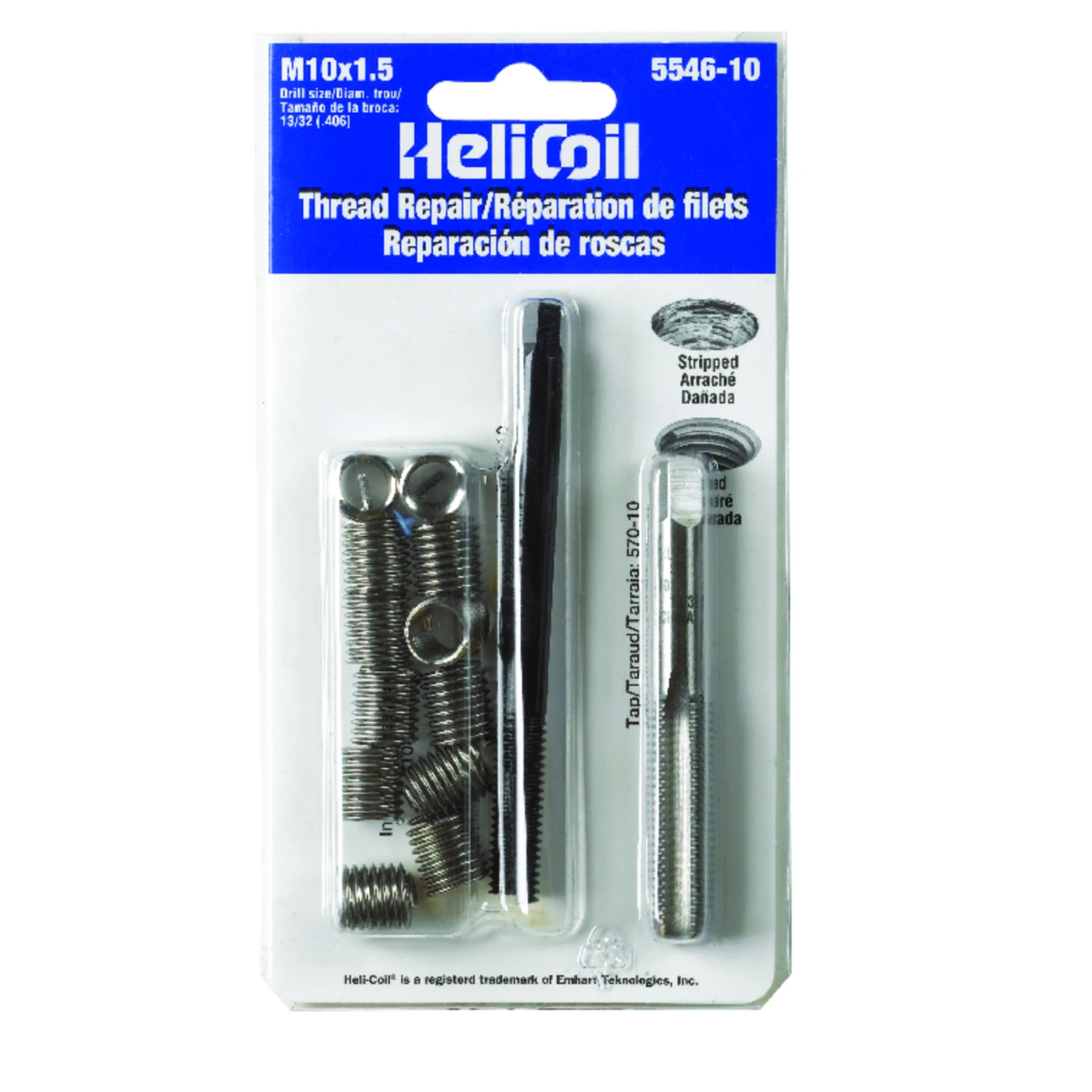 M10 X 1.50 Stainless Steel Thread Repair Kit With Tap And Installation Tool