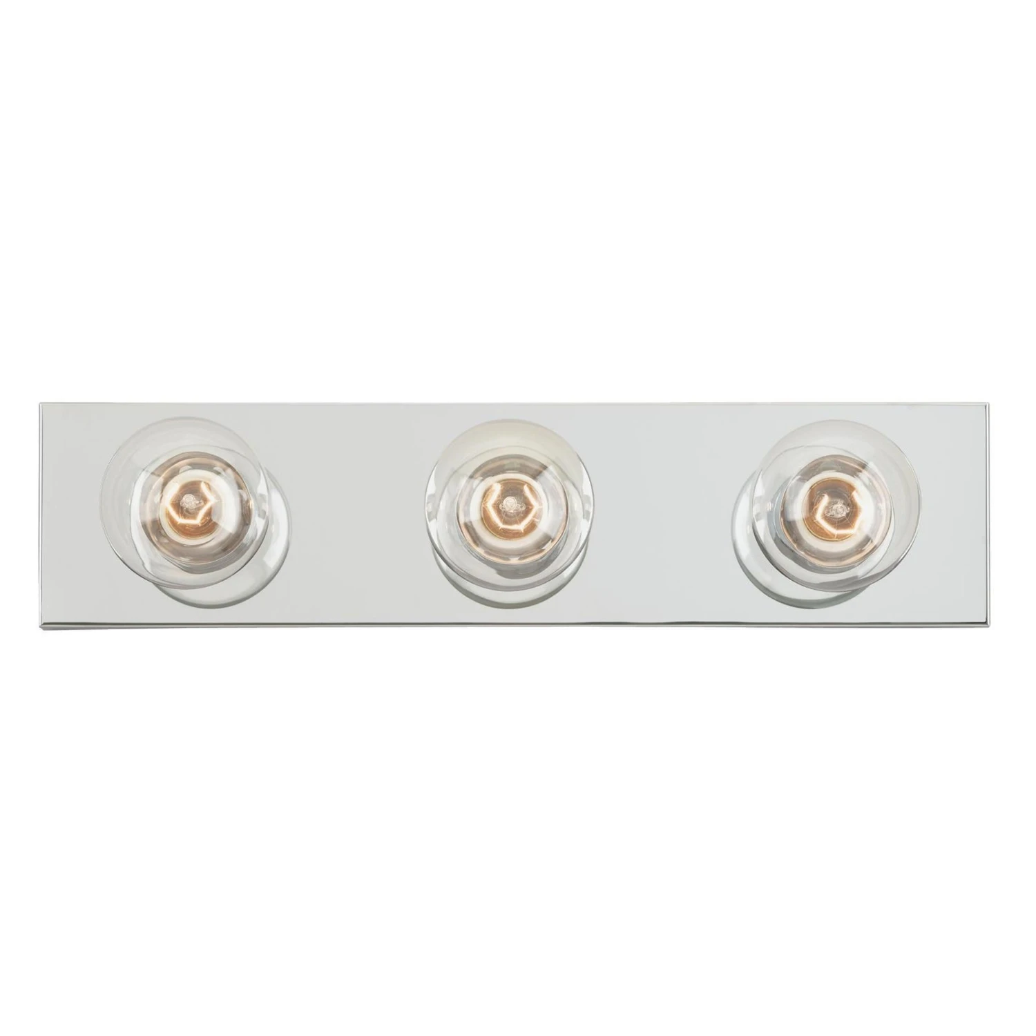 Chrome 3-light Incandescent Bathroom Bar Fixture Wall Mount 66406