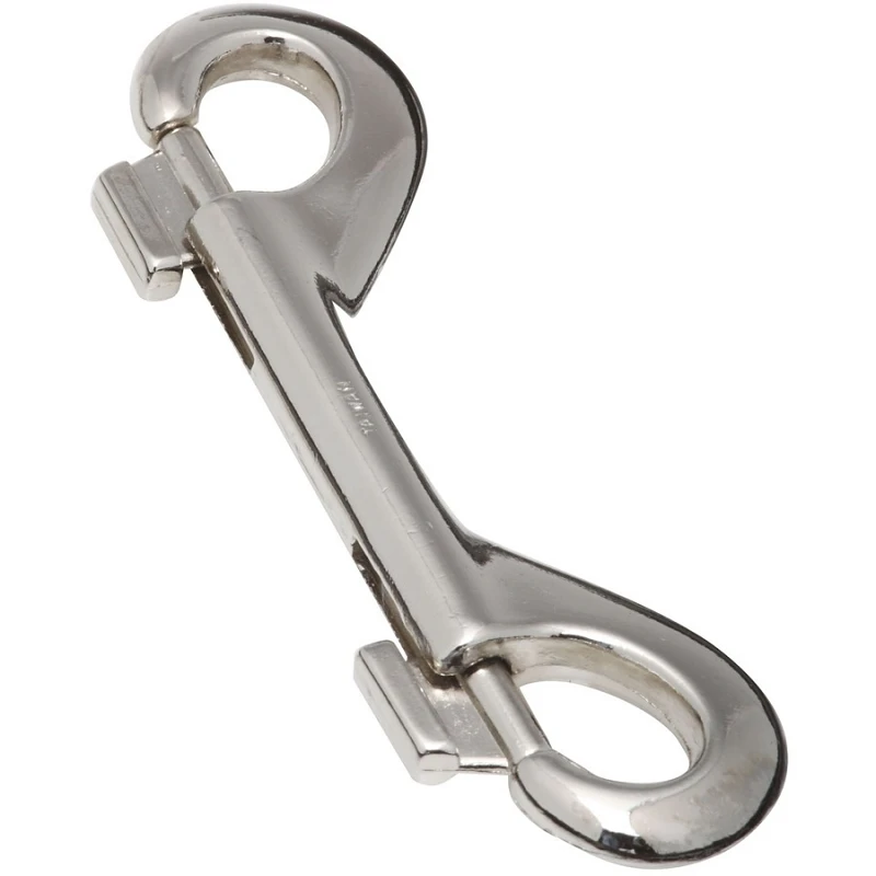Double Bolt Snap with Nickel Finish, 4 and 9 Sixteenths Inches Length