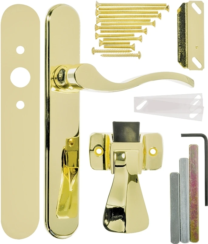 Serenade Polished Brass Lever Storm Door Latch