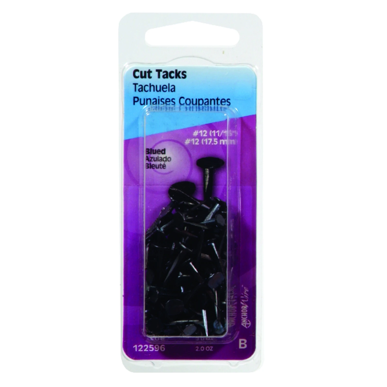 HILLMAN Anchor Wire No. 12 X 11/16 in. L Blue Steel Cut Tacks 1 pk