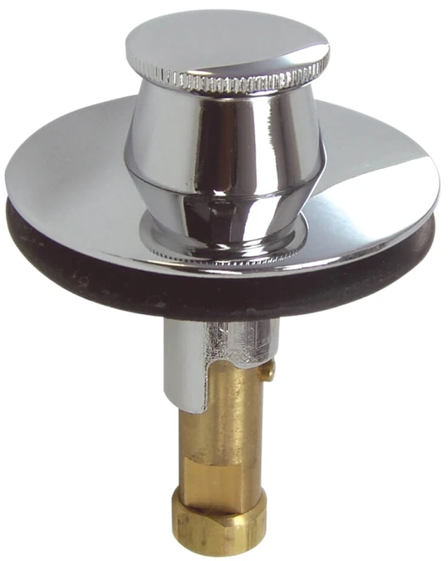 Lift & Turn Tub Drain Stopper Cartridge, Chrome, 3/8 In. & 5/16 In. Thread