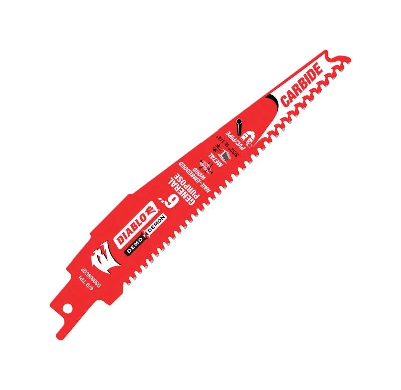 Diablo Demo Demon 6 in. Carbide Reciprocating Saw Blade 6/9 TPI 1 each