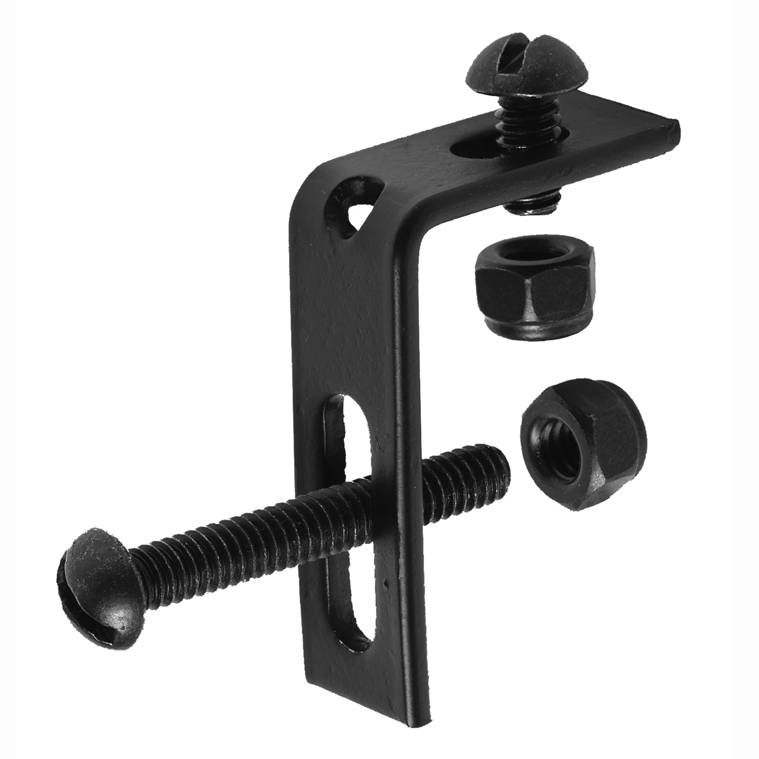 Windsor Plus Wrought Iron Railing Universal Fitting Set, 4 Brackets, Model 438, Black