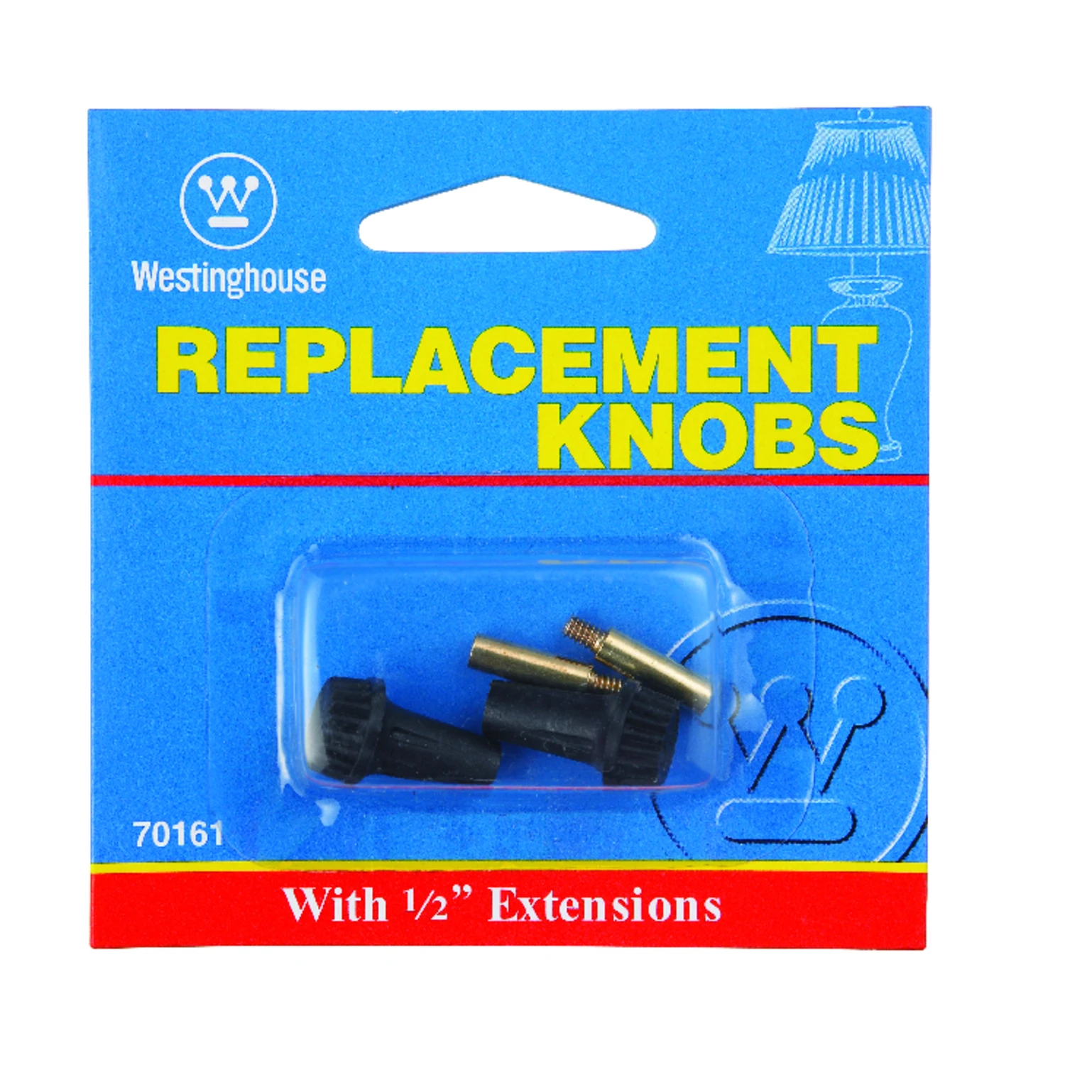 Westinghouse Black 1/2 In. Extension Replacement Lamp Knob (2-Pack)