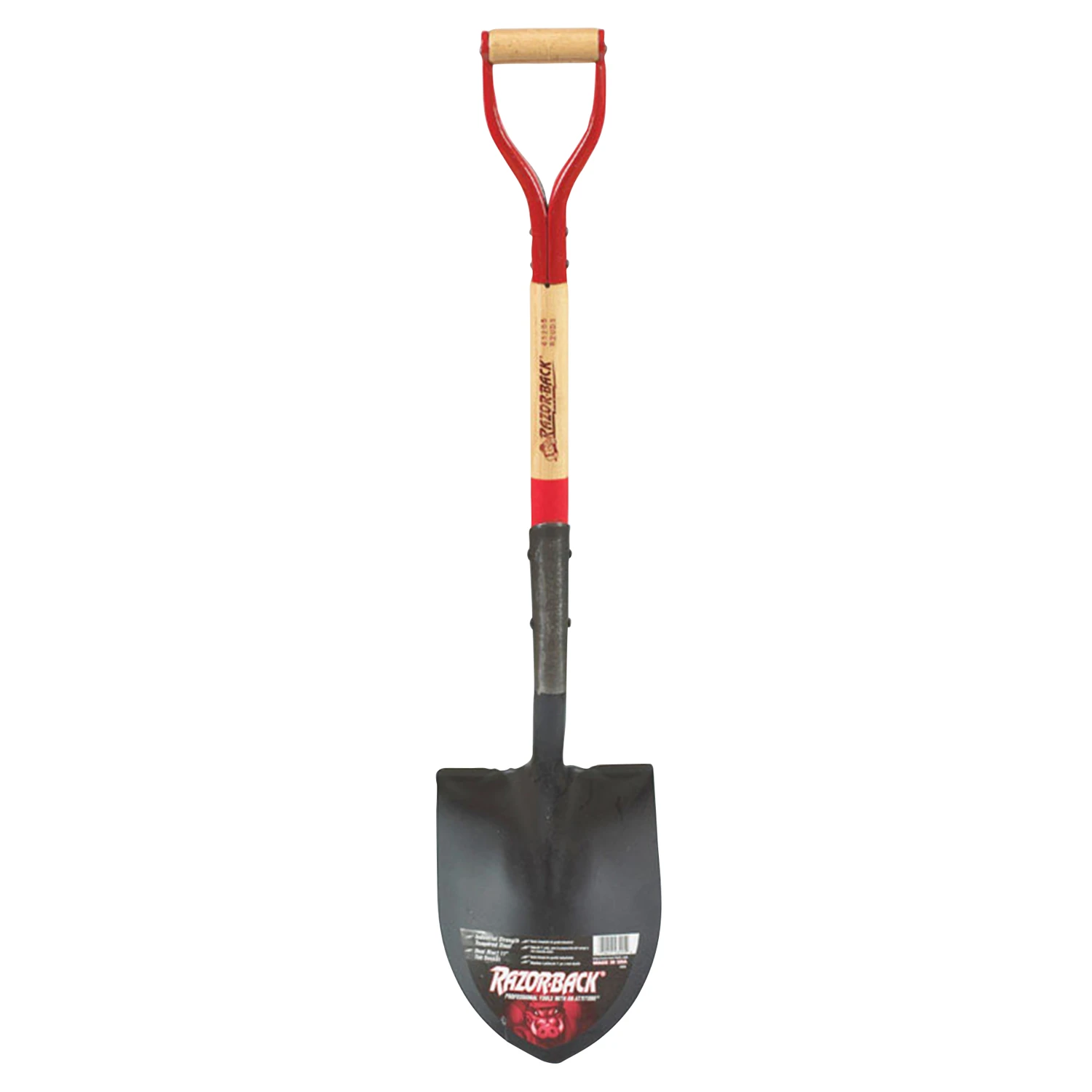 41.5 In. Steel Round Point Shovel With Wood D-handle