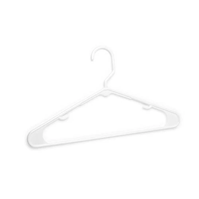 Whitmor White Tubular Plastic Clothes Hanger (10-Pack)