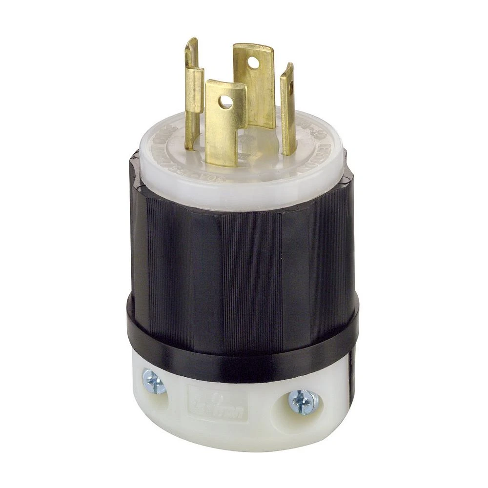 30 Amp 125/250-volt Locking Grounding Plug, Nema L14-30p, Industrial Grade