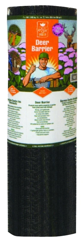 Lg400171 Deer Barrier, 100 Ft L, 7 Ft H, Heavy Duty Polypropylene, Black