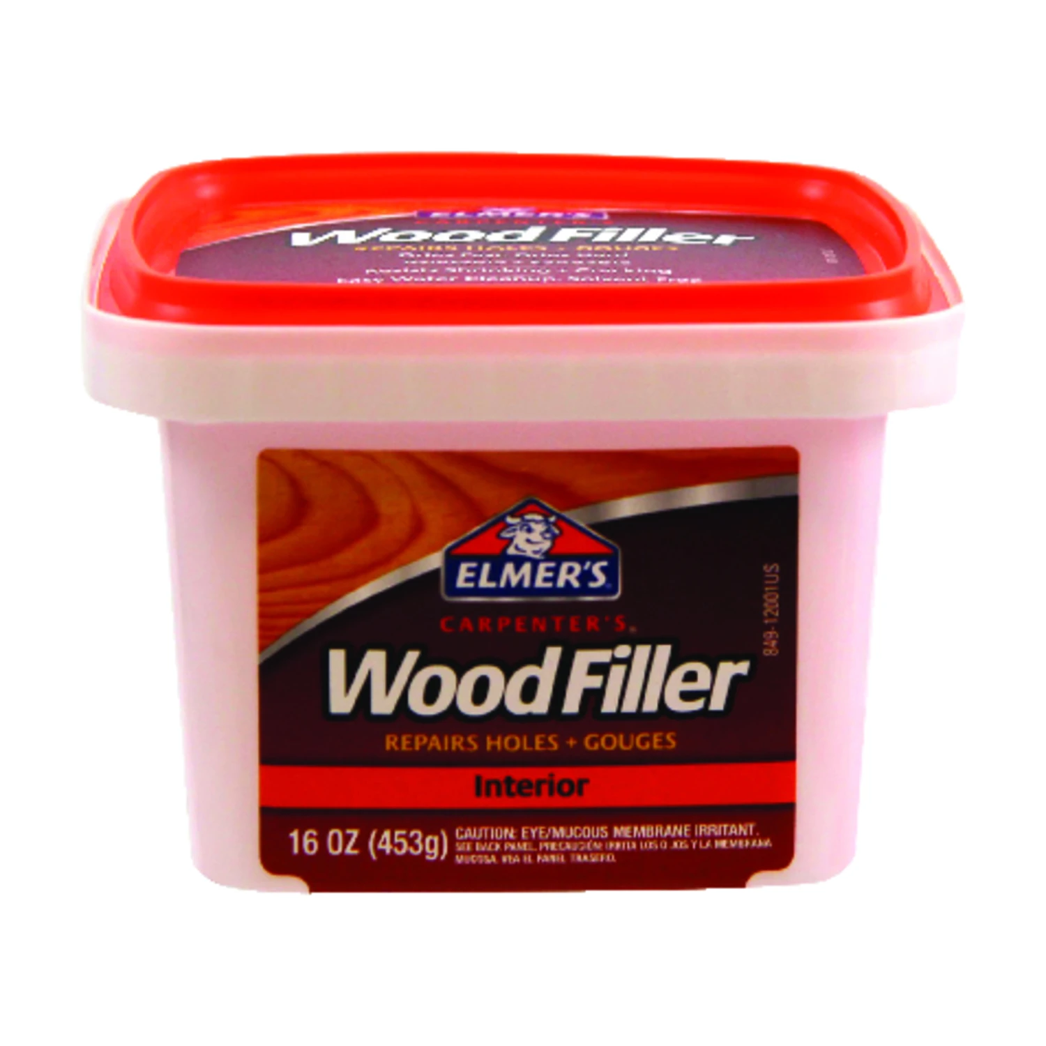 Carpenter's Light Brown Wood Filler 16 Oz - Ideal For Interior Repairs