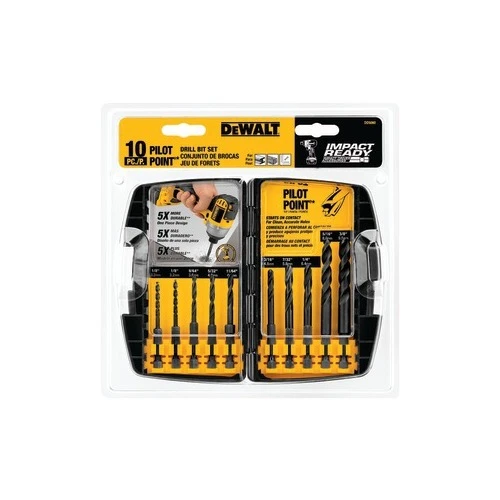 Dd5060 10-piece Impact Ready Drill Bit Set For Heavy-duty Applications