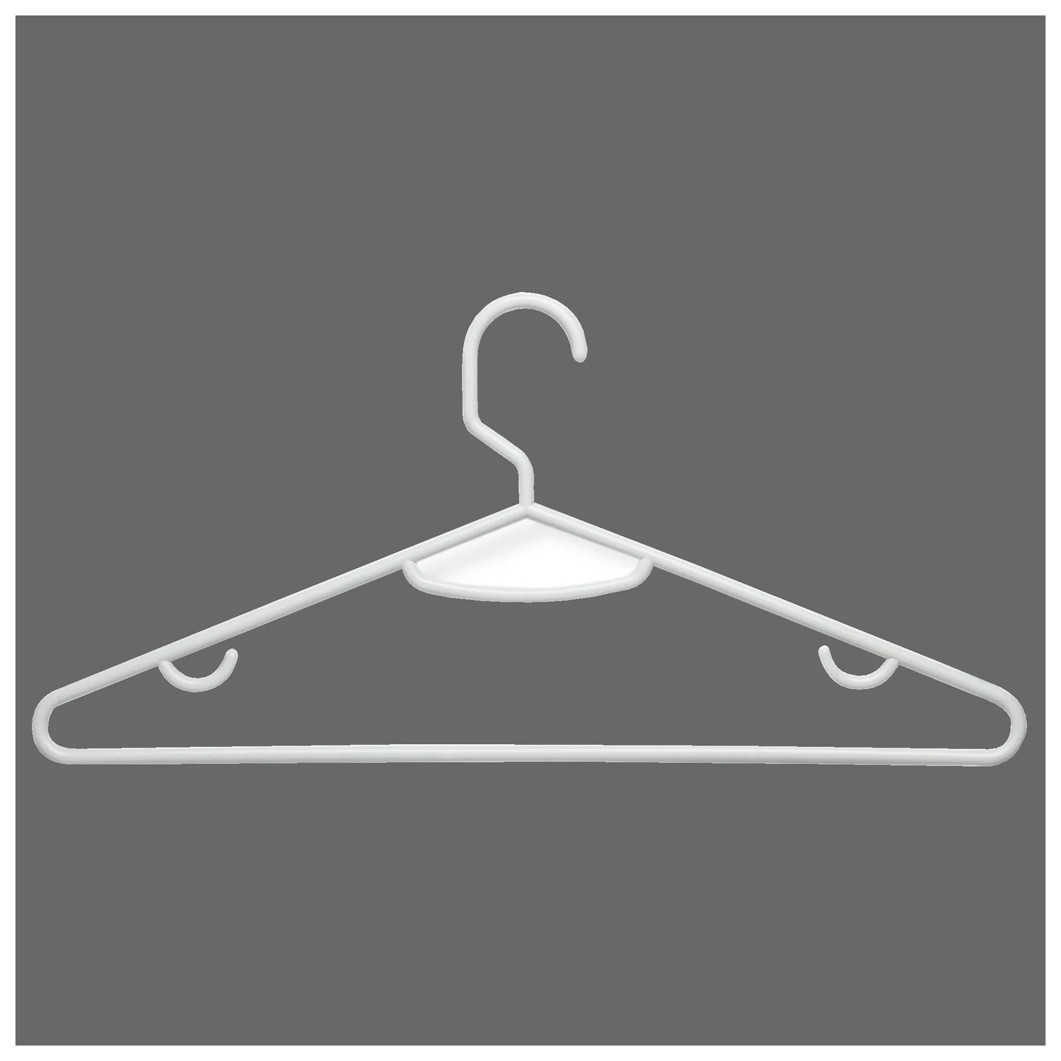 Plastic Hangers, Brilliant White, 15-Pk.
