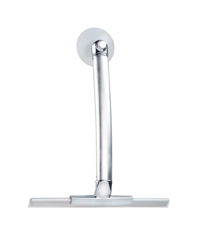 Better Living 10.25 In. Aluminum Extendable Shower Squeegee With Handle In Silver/chrome
