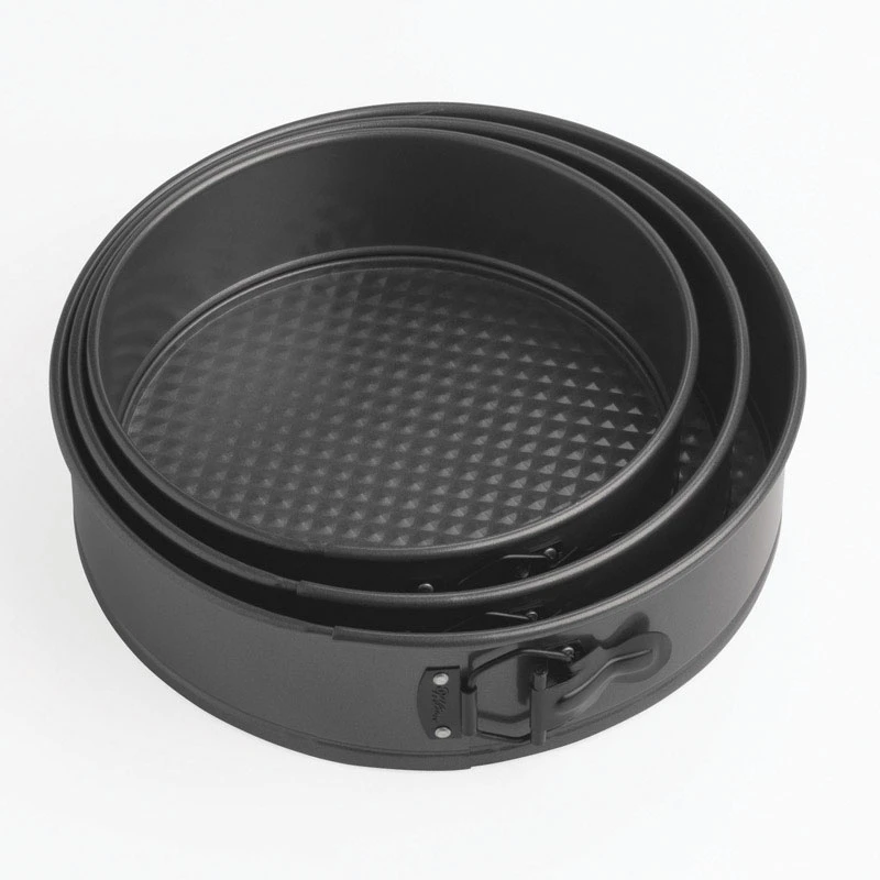 Three Piece Perfect Results Premium Nonstick Springform Pan Set 8 Inch 9 Inch and 10 Inch