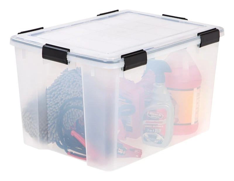 Weatherpro 74 Quart Clear Storage Tote 14.5 In. H X 17.75 In. W X 23.6 In. D
