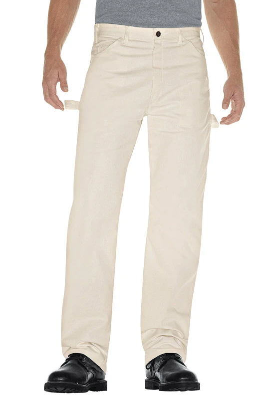 Men's Natural Painter's Pants 38x32 - Relaxed Fit, Straight Leg, 9 Pockets