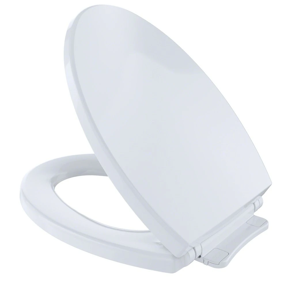 Softclose Elongated Closed Front Toilet Seat & Cover In Cotton White