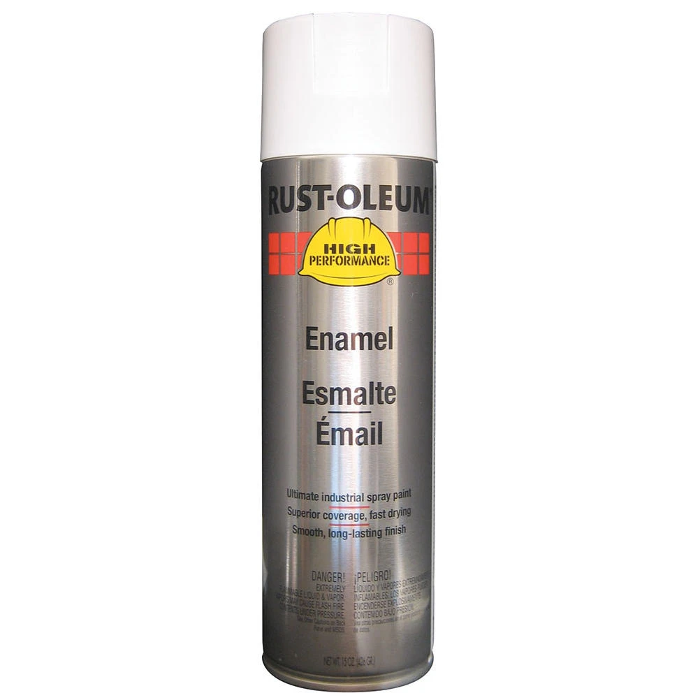 15 Oz Gloss White Hardhat Finish Spray Paint V2192838